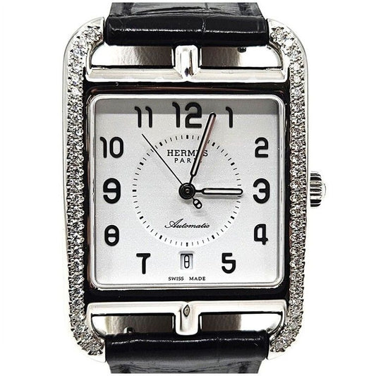 Hermes Cape Cod Steel Diamond Watch Large (cc1.730) 70824013 96039625