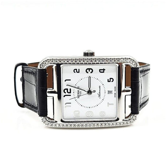 Hermes Cape Cod Steel Diamond Watch Large (cc1.730) 70824013 96039625