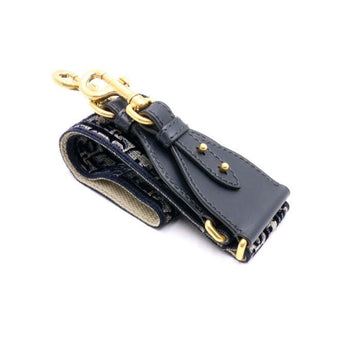 DIOR ブルーオブリークベロア刺繍ショルダーストラップ aa35454 152894098