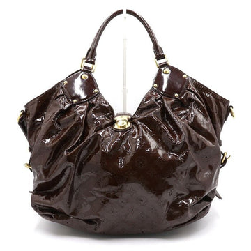 LOUIS VUITTON ダークブラウン ペイントモノグラム マヒナ トートバッグ aa41368 152893201