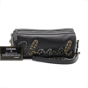 CHANEL Chain Logo Bowling Chain Shoulder Bag and Crossbody Bag 20 Season AS1779 152893230