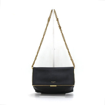 Saint Laurent Black Smooth Leather Medium Chain Tote and Shoulder Bag 698202AAAMD 152893845