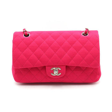 CHANEL Canvas Classic Medium Schultertasche mit Silberkette A01112 152893106