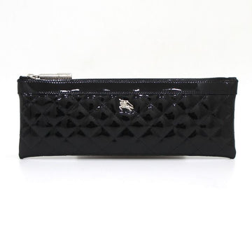 Burberry Black Patent Quilted Pouch Clutch Bag aa39526 152893796