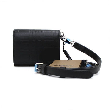 BURBERRY Mini Geldbörse und Crossbody aus schwarzem Leder 8060912 152893851
