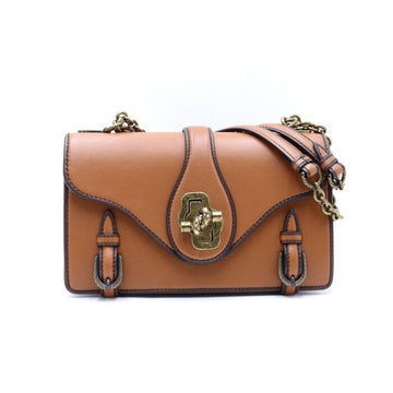 BOTTEGA VENETA ブラウンレザーシティ ナットヴィンテージチェーンショルダーバッグ 474580 152893129