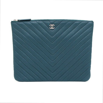 CHANEL Chevron Lambskin Medium Clutch Bag A82545 152893288