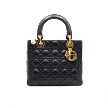 DIOR Schwarze Lady Medium Cannage Tote Tasche aa35432 152893948