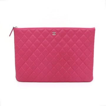 CHANEL Large Clutch Bag in Pink with Silver Hardware A82552 152894251