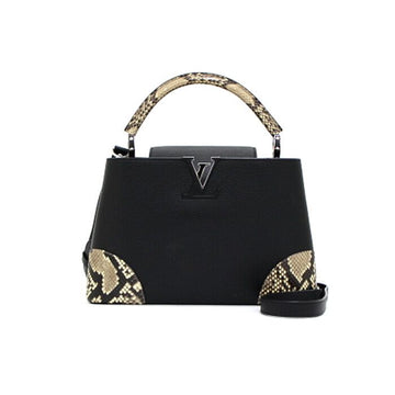 LOUIS VUITTON Schwarze Python Capucines PM Top-Handle Tote Bag und Schultertasche Crossbody AA35500 152893949