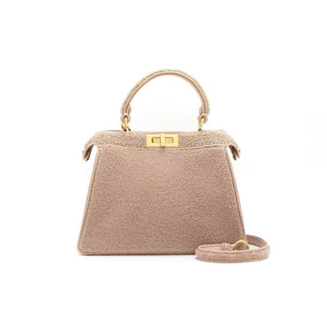 FENDI SHEEP Shearling Peekaboo I SEE YOU Medium Tote Bag und Schultertasche 8BN321 152894031