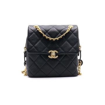 CHANEL Schwarze Kaviar Melody Tote Bag mit goldener Kette und Frauen Rucksack 35235 152894056
