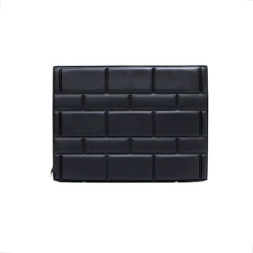 BOTTEGA VENETA 592859 ブラック ブロックラムスキン クラッチバッグ aa32691 152894583