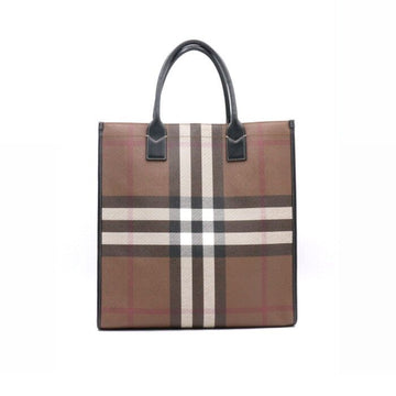 BURBERRY 8049117 22SS Karos Canvas Unisex Tote Bag 33009 152893824