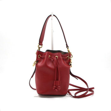 FENDI Montrezzo Mini Leder Bucket Tote Bag mit Kordelzug aa31103 152894330