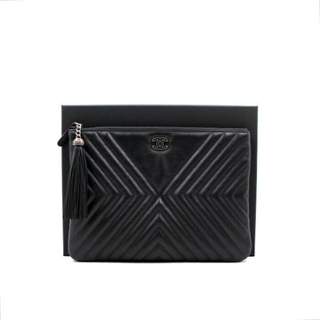 CHANEL Diagonal CC Chevron Quaste Medium Clutch A84469 152894573