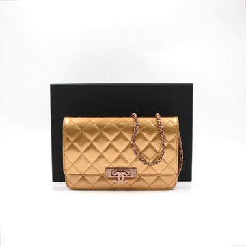 CHANEL Bronze Golden Class WOC Chain Shoulder Bag and Crossbody Bag A80766 152894296