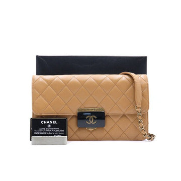 CHANEL Schultertasche mit Kettenriemen und Klappe A93222 152894546