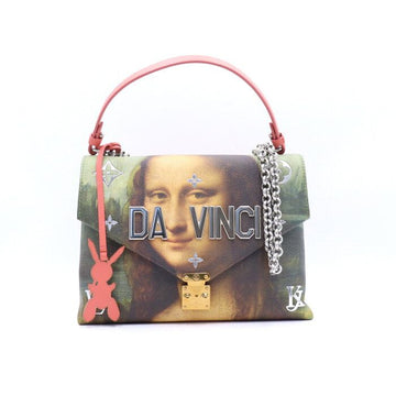 Louis Vuitton Jeff Koons Leonardo Da Vinci Mona Lisa Chain Flap Shoulder Bag and Crossbody Bag M43376 152894201