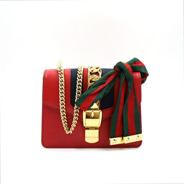 Gucci 431666 Sylvie Mini Gold Chain Shoulder Bag and Crossbody Bag aa20005 152894651