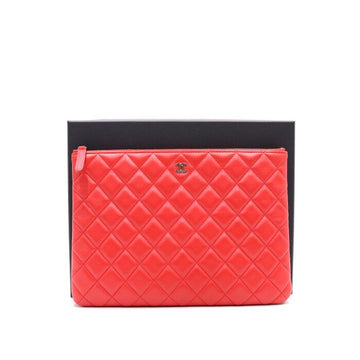 CHANEL Klassische Neue Medium Clutch aus Lammleder mit Silberteilen A82545 152894677