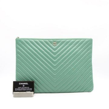 CHANEL Chevron Lambskin Classic Large Clutch Bag A82552 152894712