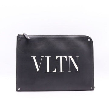 Valentino Calf Leather Document Case Clutch Bag with VLTN Logo XY2B0457 152895153