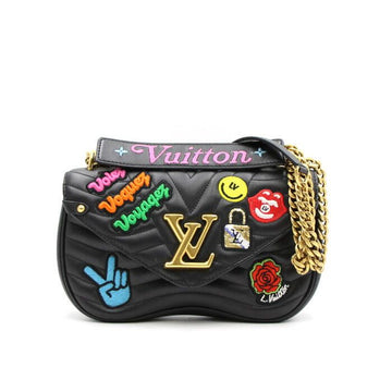 LOUIS VUITTON M52564 New Wave MM Schultertasche mit goldfarbener Kette 152894765
