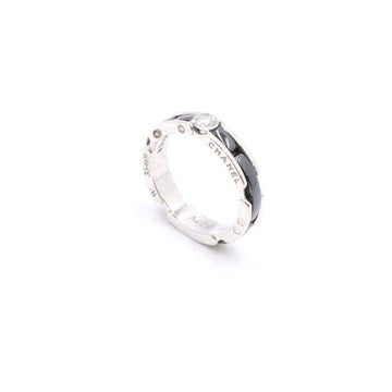 CHANEL 18K Weißgold 0.20 Karat 1P Diamant Schwarz Keramik Ultra Ring Ring 11 152895665
