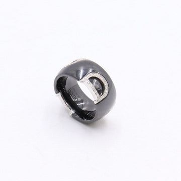 Damiani 18K White Gold Black Ceramic Dicon Diamond Women's Ring Size 9 20082214 152895989