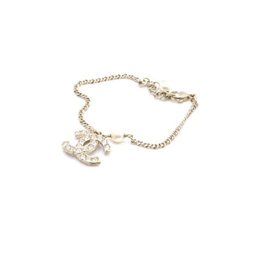 CHANEL Crystal CC Logo Pearl Women's Bracelet 21 152896240