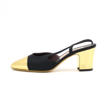 CHANEL G31318 Goldfarbene zweifarbige Pumps mit Slingback für Damen aa41072 152897968