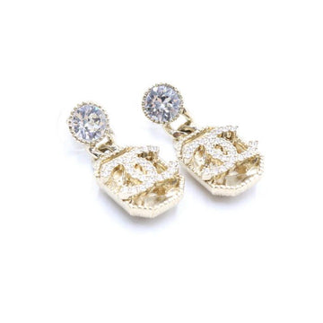 CHANEL ABC571 Crystal Gold CC Women's Earrings AA38258 152895876