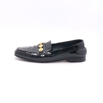 CHANEL Black Patent Penny Coin Women's Loafers G37044 152897646