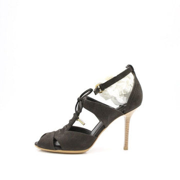 LOUIS VUITTON Braune Lederarmband Offen Zehe Damenschuhe a15284 152897705