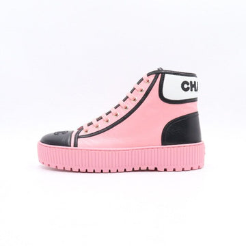CHANEL G38091 CC-Logo rosa Schnür-Mid-Top Damensneaker aa25238 152897860