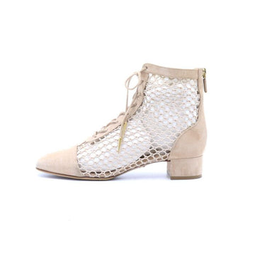 Dior Nautilyd Suede See-Through Mesh Lace-Up Women's Ankle Boots KDI492SUR 152897518