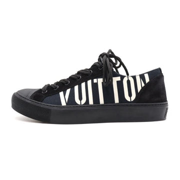 Louis Vuitton Black Suede Navy Canvas Tattoo Men's Sneakers 1A379Q 152898012