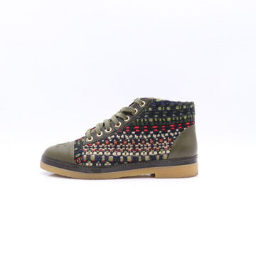CHANEL G30362 CC Logo Lace-Up Tweed Women's Desert Boots Sneakers 19975 152897776
