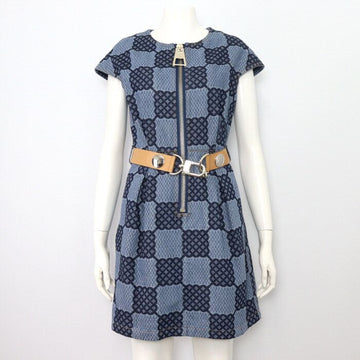 Louis Vuitton XXL Detail Damier Denim Women's Dress 41733 152898727