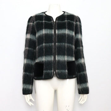 EMPORIO ARMANI グリーン モヘヤ アルパカ 混合 女性 ジャケット 1NG29T 152898496