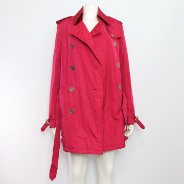 BURBERRY Nylon roter Trenchcoat mit goldenen Knöpfen für Damen 40119 152898752