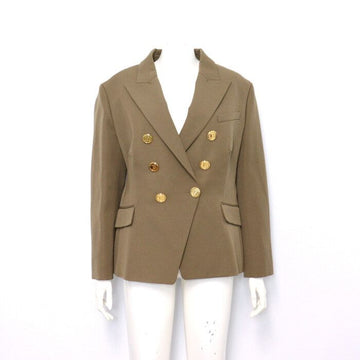 BALMAIN Doppelt gefütterte Damenjacke mit B-Logo in Goldprägung 152898473