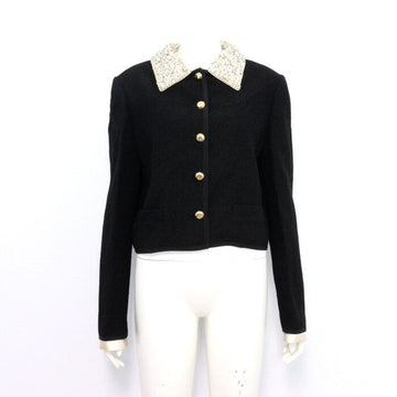 MIU MIU Schwarze Bouclé Damenjacke mit Einreiher MH1799 152898571