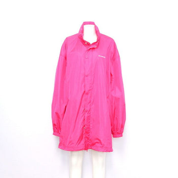 Balenciaga Pink Nylon Logo Oversized Rain Jacket 681428 152898687