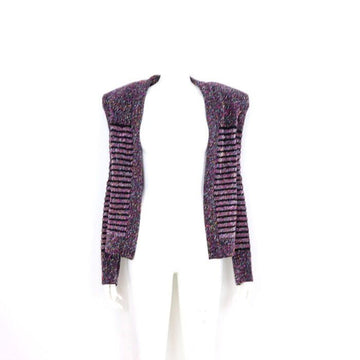 BALMAIN Viscose Schulterpatch Streifenknopf Damenjacke 19276 152898445