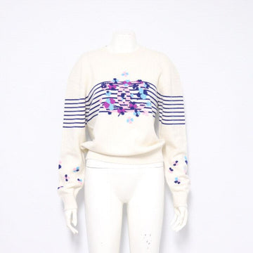CHANEL Strickpullover mit Blumenmuster und Rundhalsausschnitt P76927 152898512