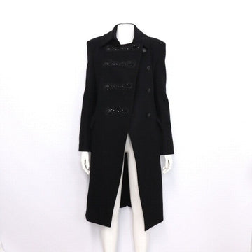 BALMAIN Woll schwarzer Doppelknopf Damen Mantel 17 Saison PB7730A025 152898531