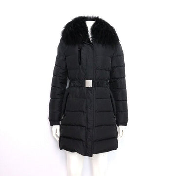 ETRO Schwarzer langer Daunenmantel mit Gürtel und Kapuze für Damen a37412 152898645