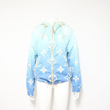 LOUIS VUITTON Kurze Kapuzenjacke mit Monogramm in Blau Lagoon 1A8TIF 152898492